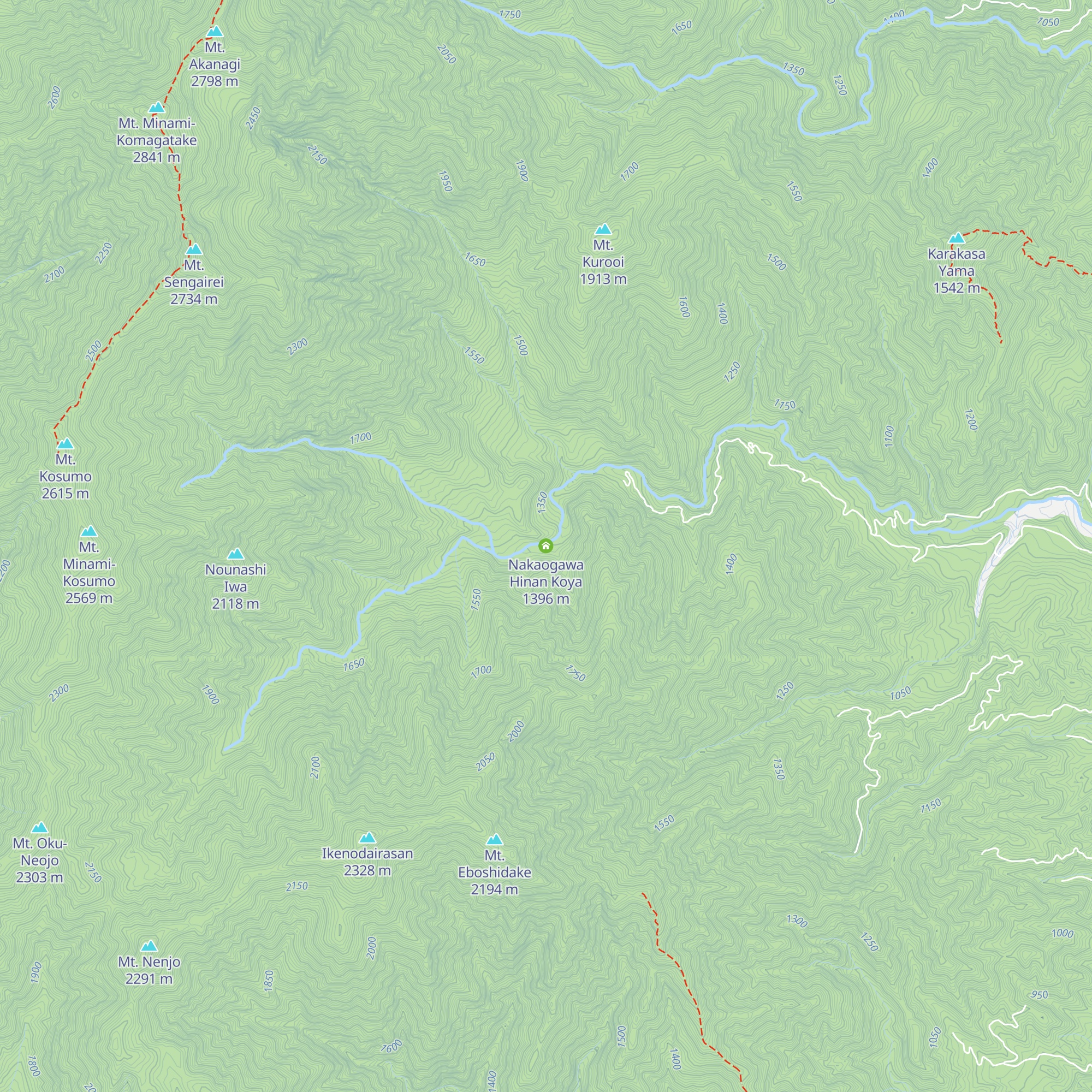 Nakaogawa Hinan Koya map