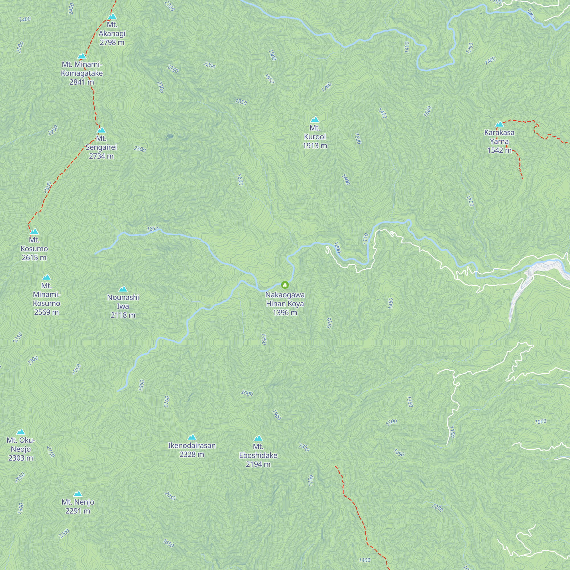 Nakaogawa Hinan Koya map