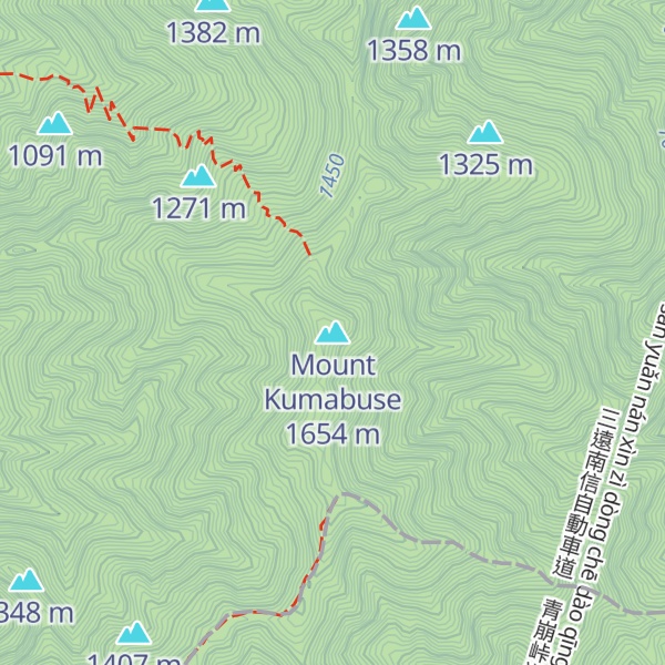 Map of Mount Kumabuse