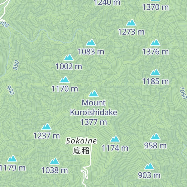 Map of Mount Kuroishidake