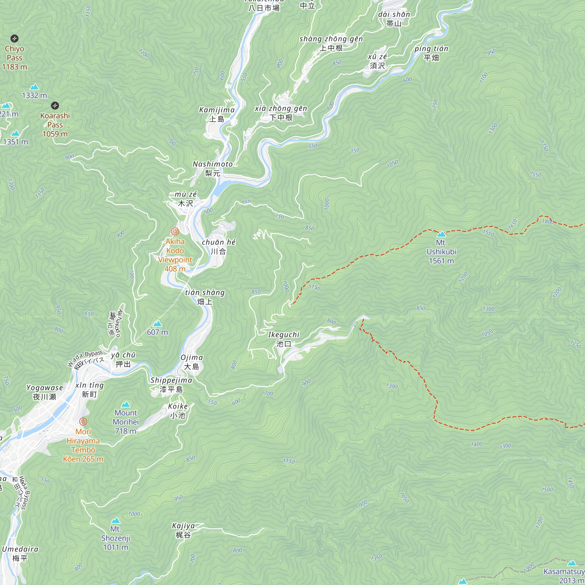 Mount Ikeguchidake Trailhead Cabin map
