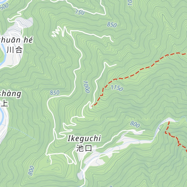 Map of Mount Ikeguchidake Trailhead Cabin