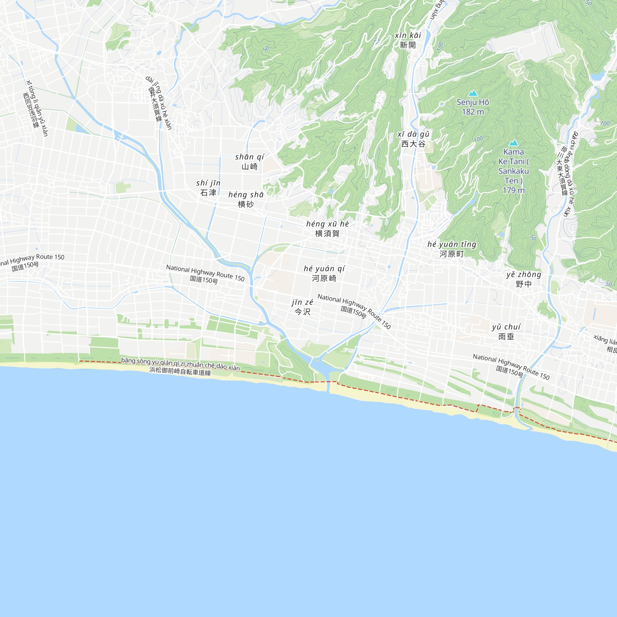 Tsunami Hinan Tawā " Imazawa "   1 2 ｍ map