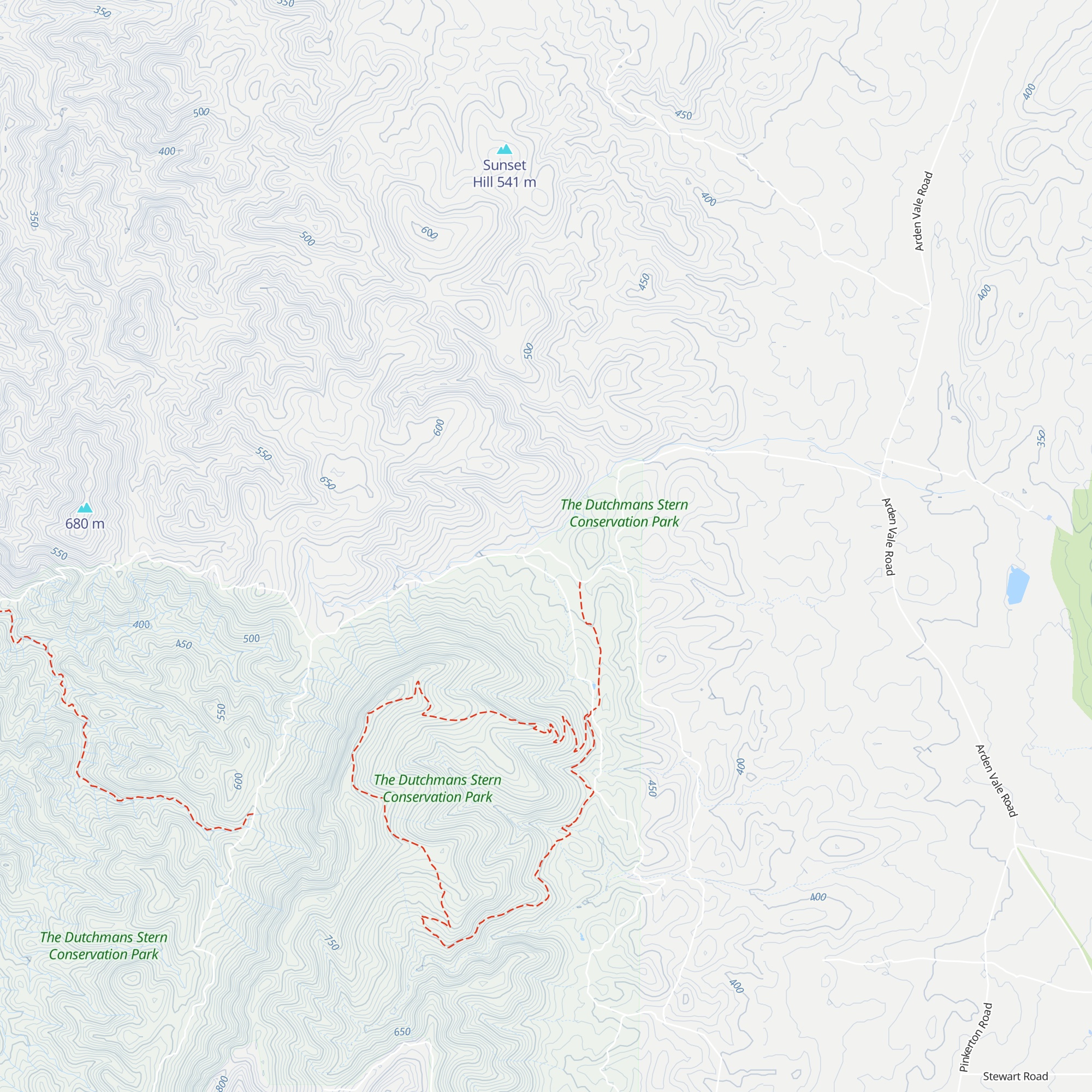 Dutchman's Hut map