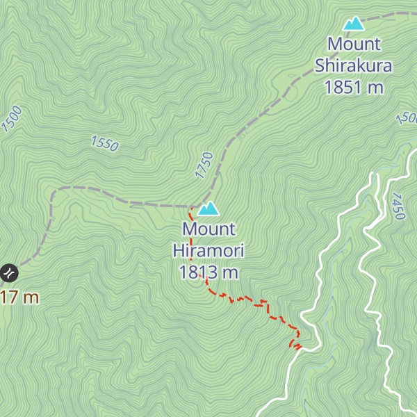 Map of Mount Hiramori