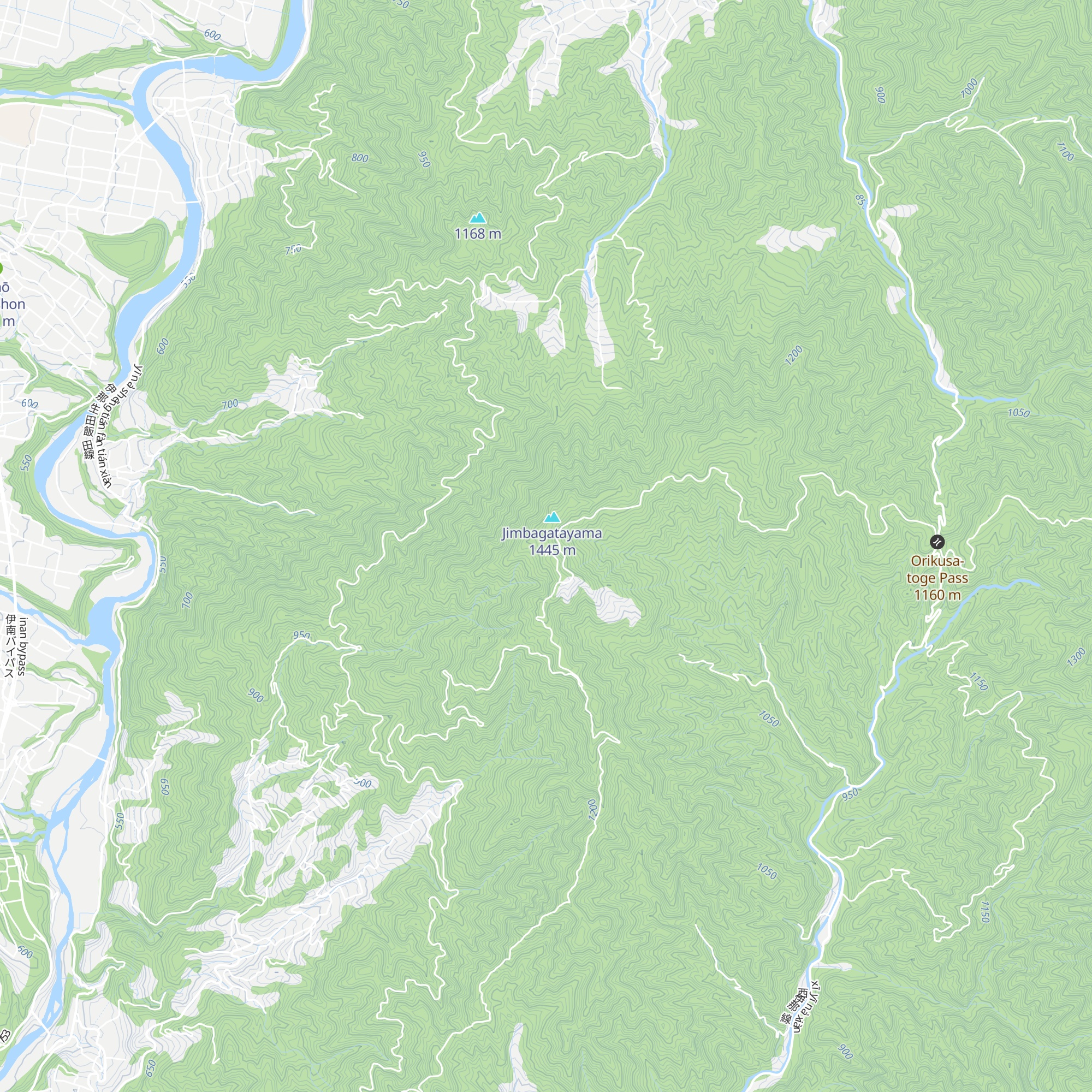 Jimbagatayama Hinan Koya map