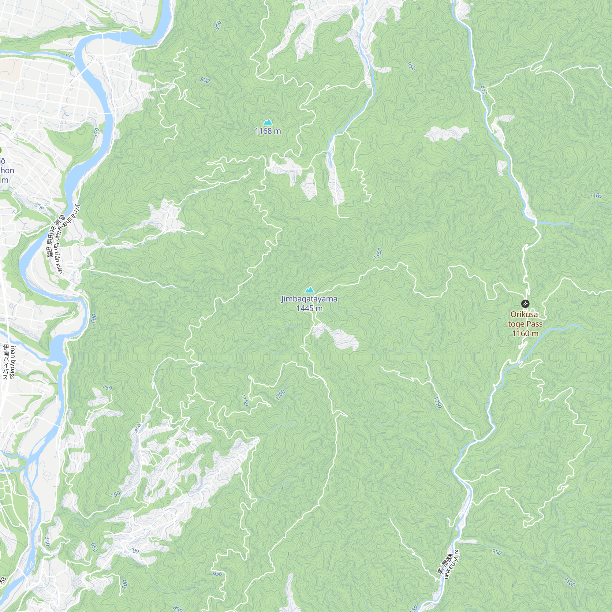Jimbagatayama Hinan Koya map