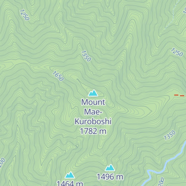 Map of Mount Mae-Kuroboshi