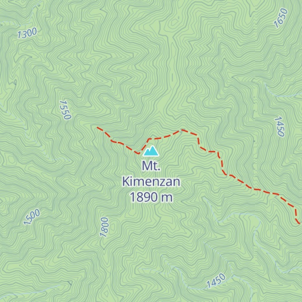 Map of Mt. Kimenzan