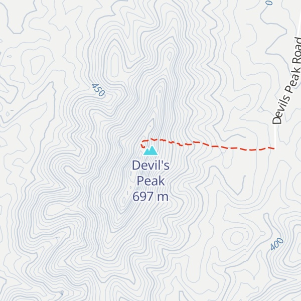 Map of Devil's Peak