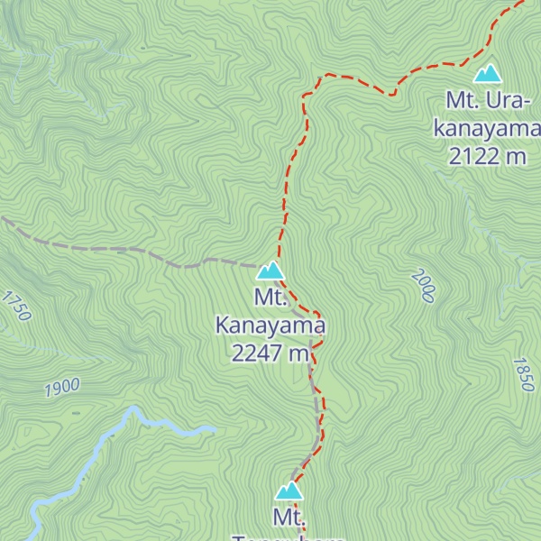 Map of Mt. Kanayama