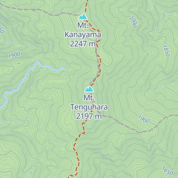 Map of Mt. Tenguhara