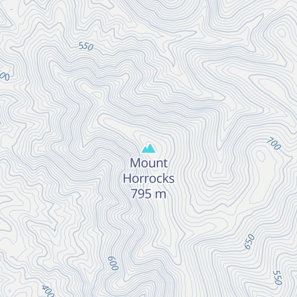 Map of Mount Horrocks