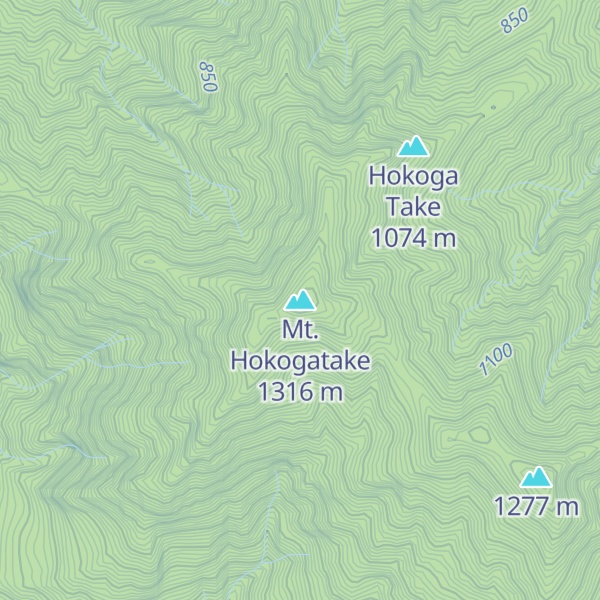 Map of Mt. Hokogatake
