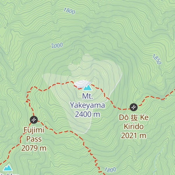 Map of Mt. Yakeyama