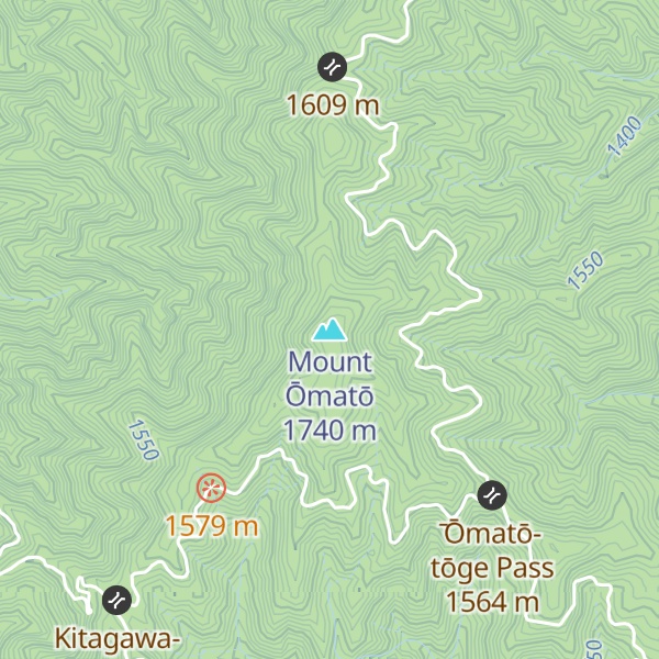 Map of Mount Ōmatō