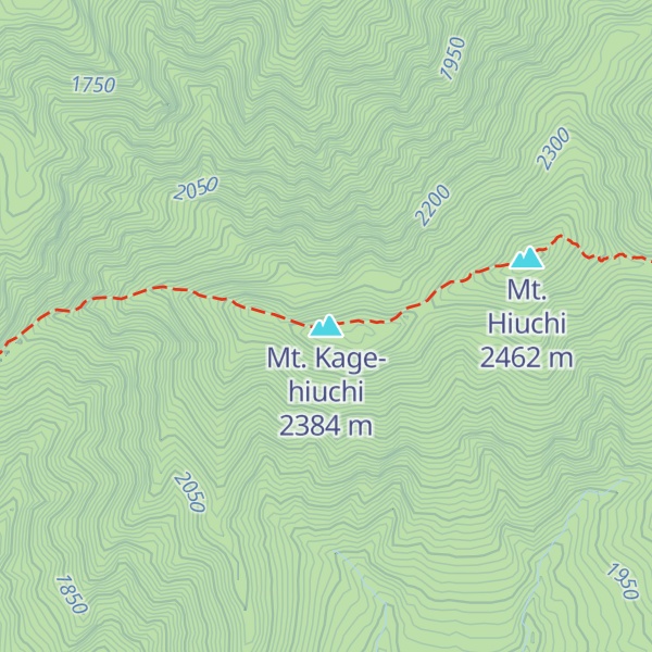 Map of Mt. Kage-hiuchi