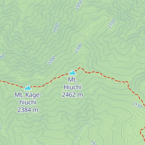 Map of Mt. Hiuchi