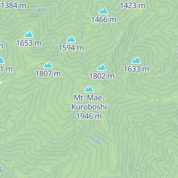 Map of Mt. Mae-Kuroboshi