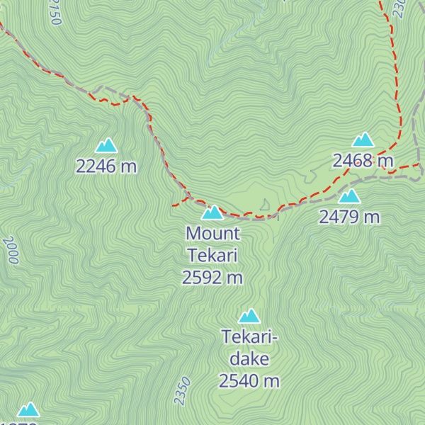 Map of Mount Tekari