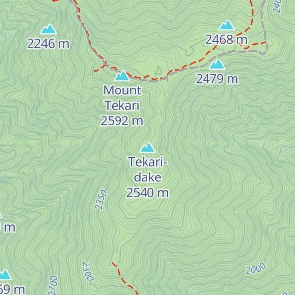 Map of Tekari-dake