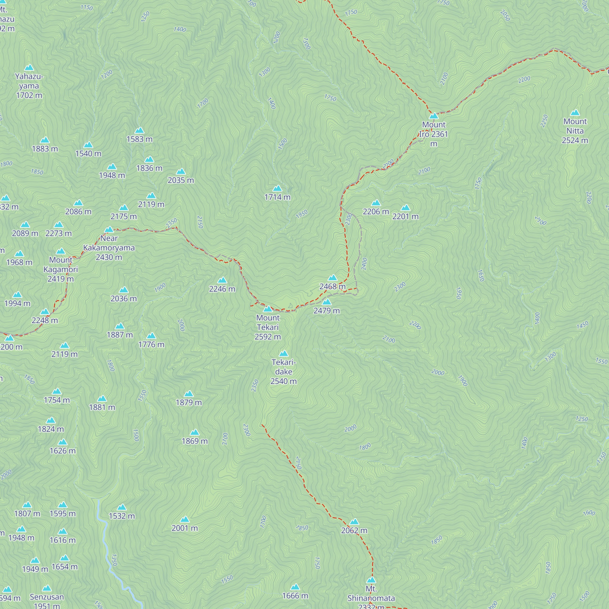 Tekari Hut map