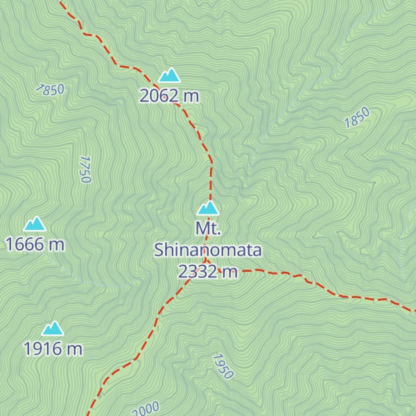 Map of Mt. Shinanomata