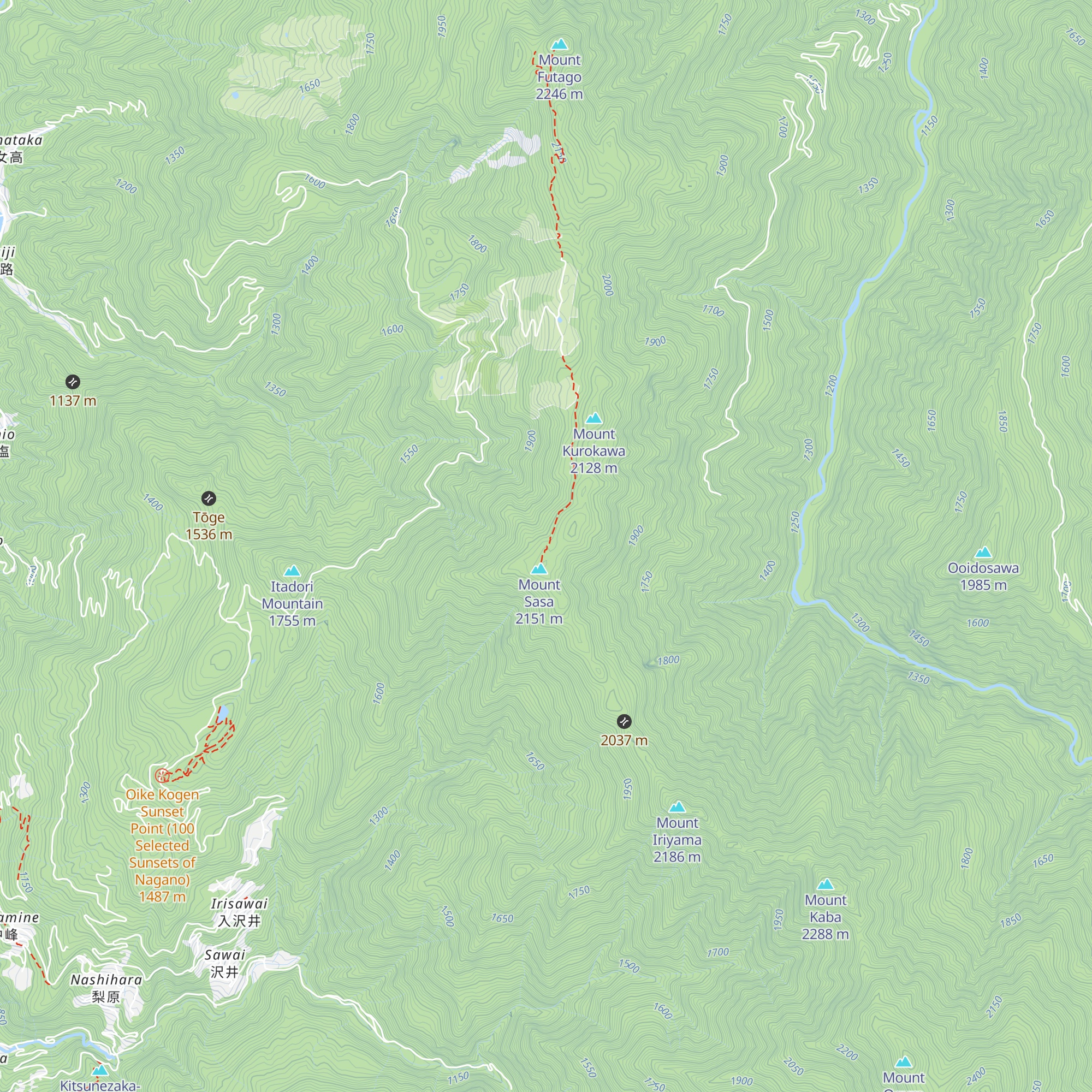 Sasayama Mountain Shelter map