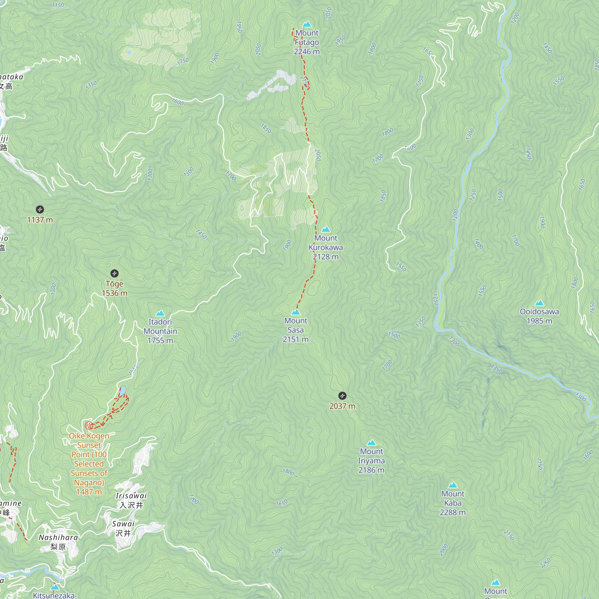 Sasayama Mountain Shelter map