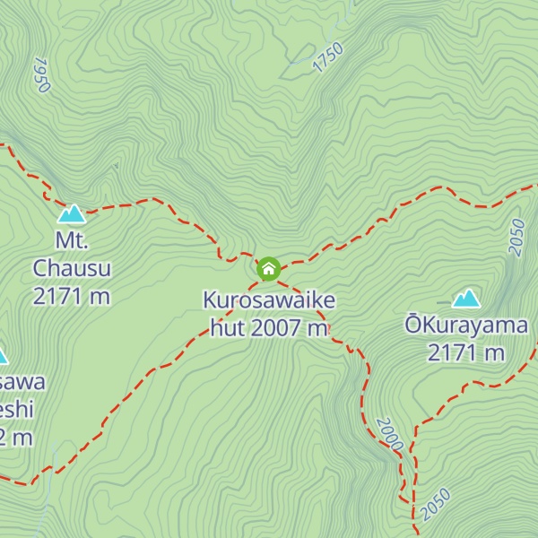 Map of Kurosawaike hut