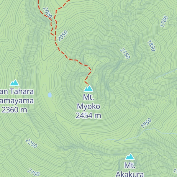 Map of Mt. Myoko