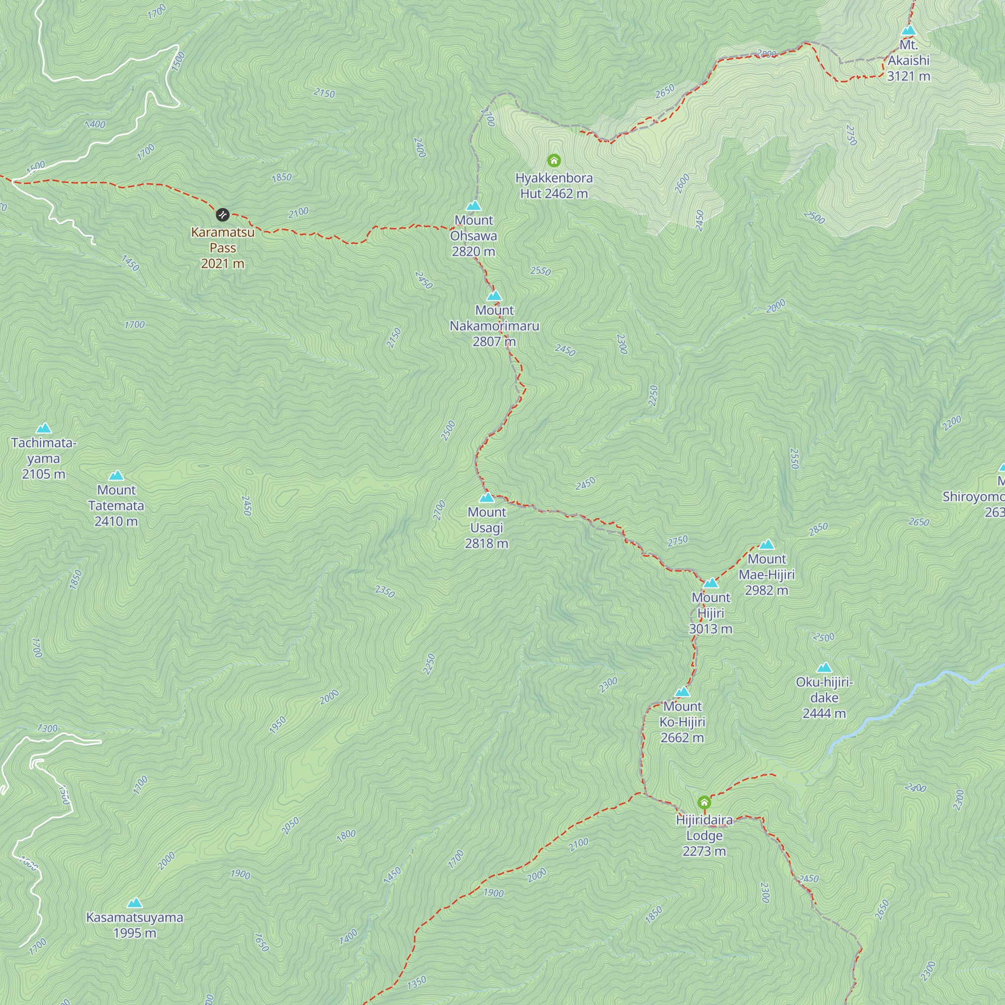 Mount Usagi Emergency Shelter map