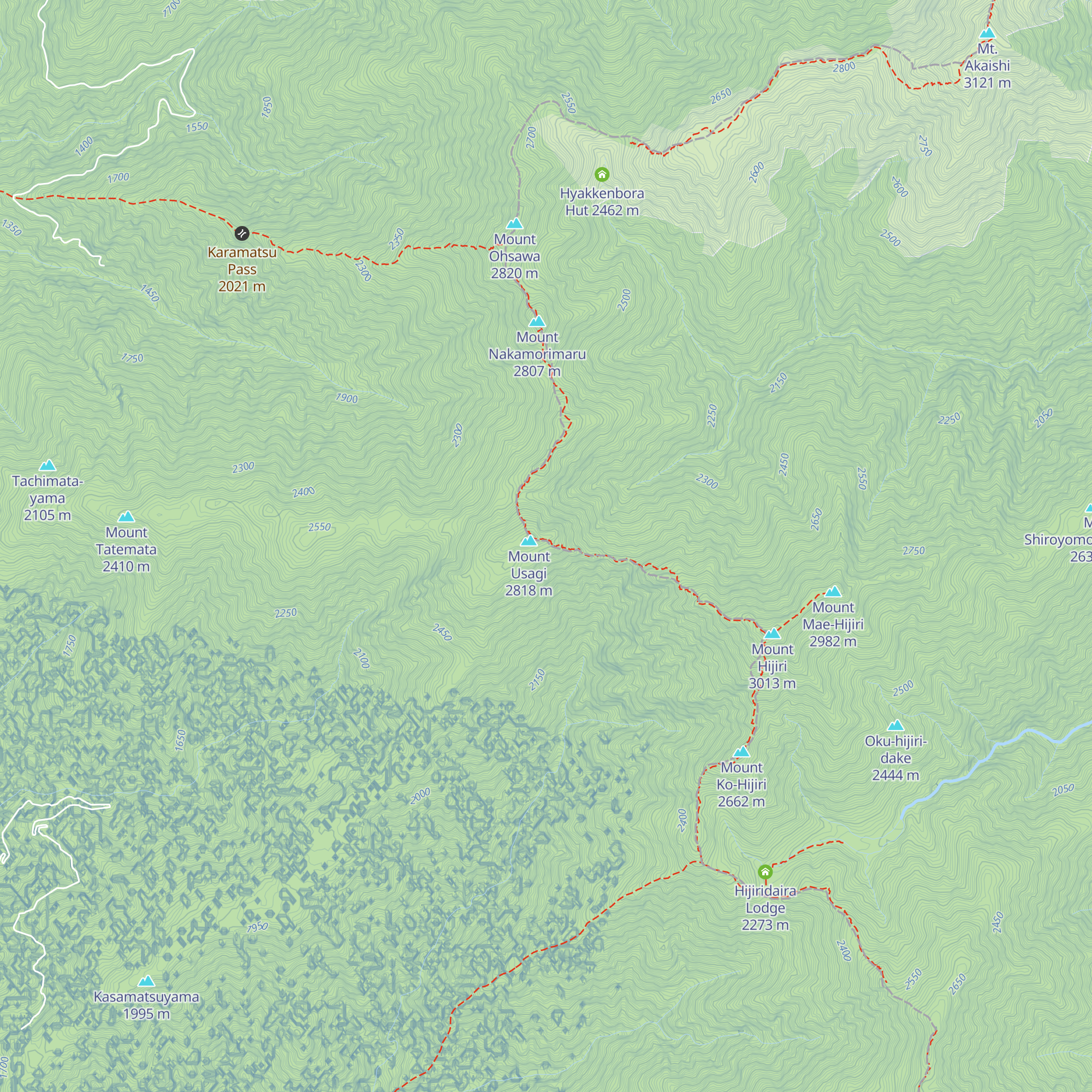 Mount Usagi Emergency Shelter map