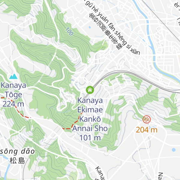 Map of Kanaya Ekimae Kankō Annai Sho