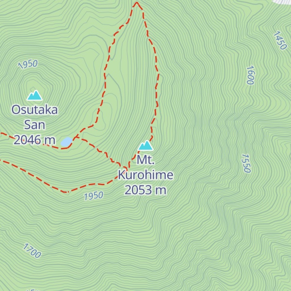 Map of Mt. Kurohime