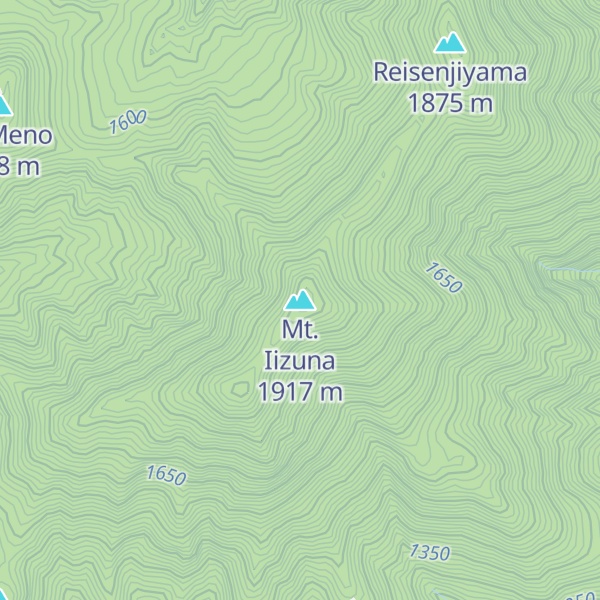 Map of Mt. Iizuna