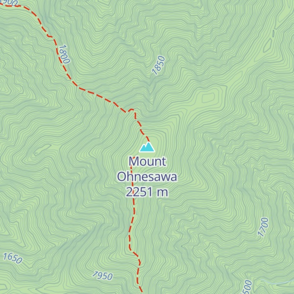 Map of Mount Ohnesawa