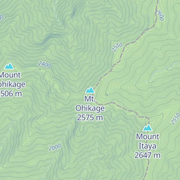 Map of Mt. Ohikage