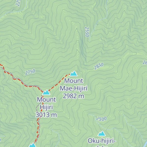 Map of Mount Mae-Hijiri