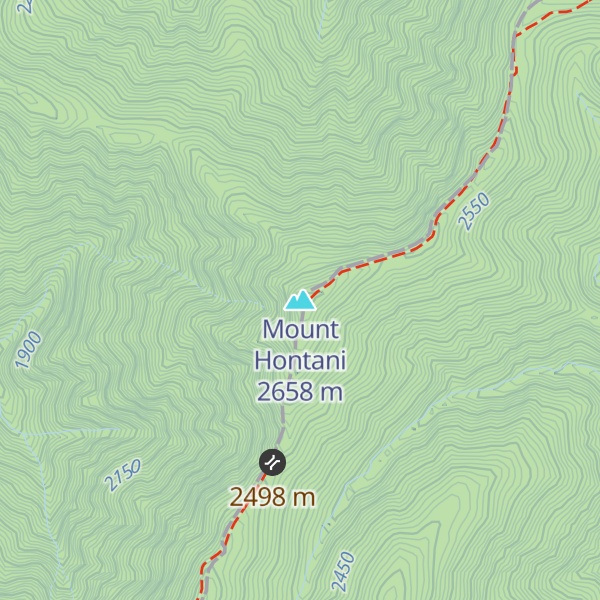 Map of Mount Hontani