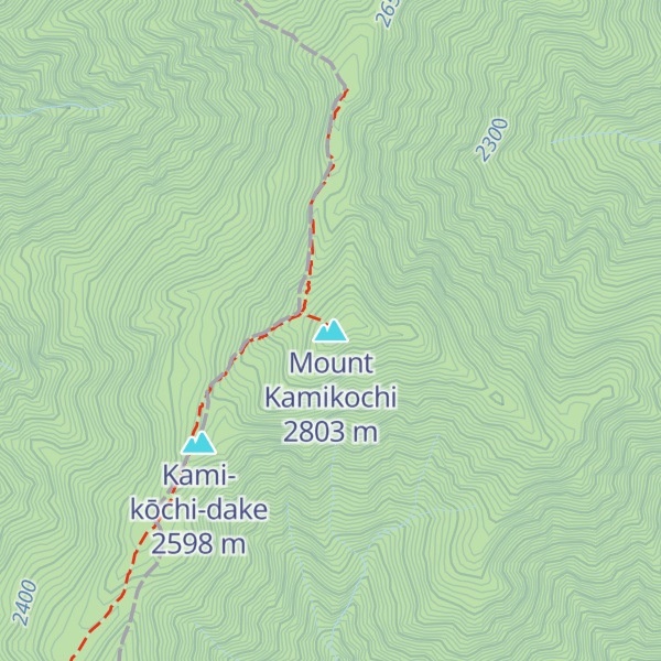 Map of Mount Kamikochi