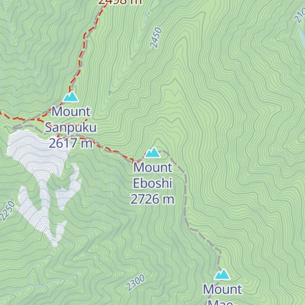 Map of Mount Eboshi