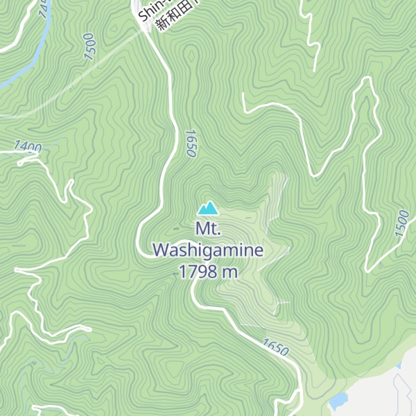 Map of Mt. Washigamine