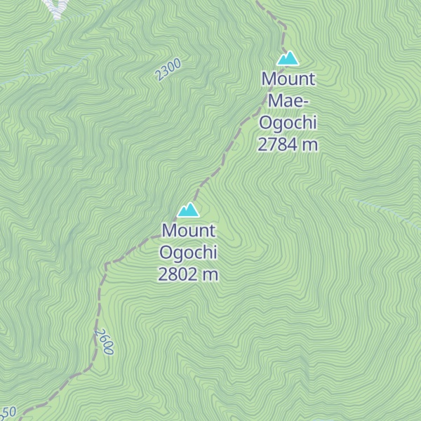 Map of Mount Ogochidake Emergency Shelter