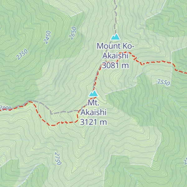Map of Mt. Akaishi