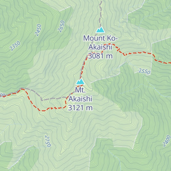 Map of Mount Akaishi Emergency Shelter