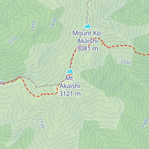 Map of Mount Akaishi
