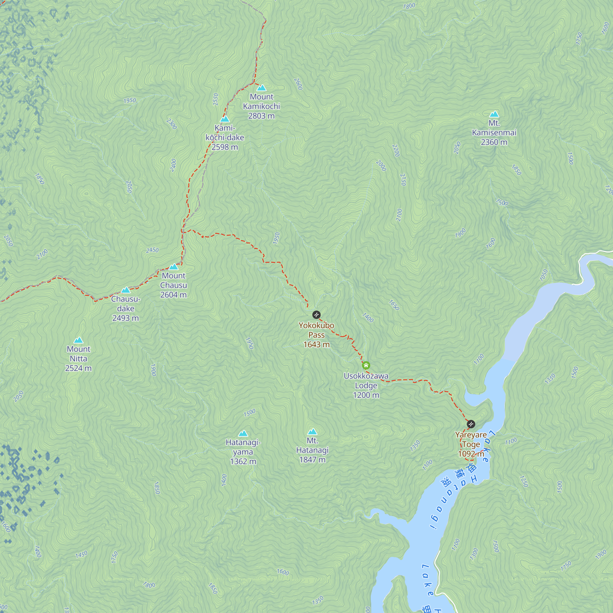 Yokokubozawa Lodge map