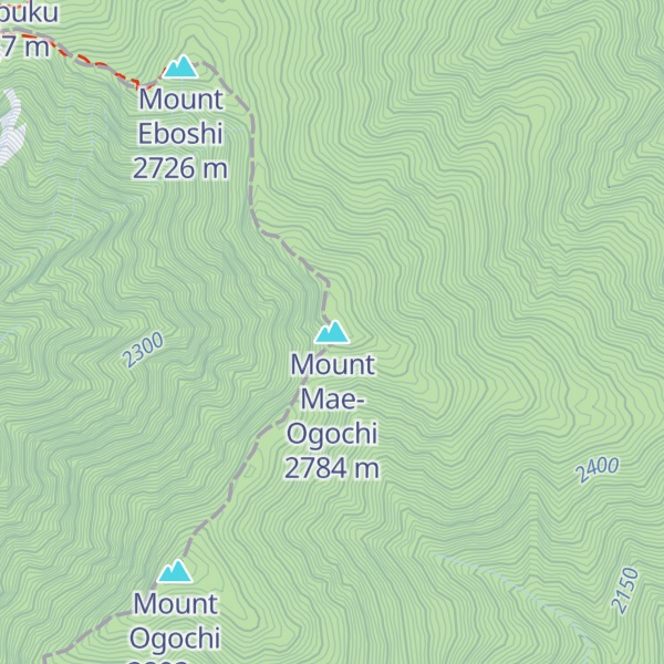 Map of Mount Mae-Ogochi