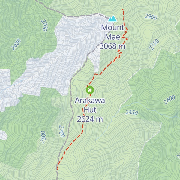 Map of Arakawa Hut